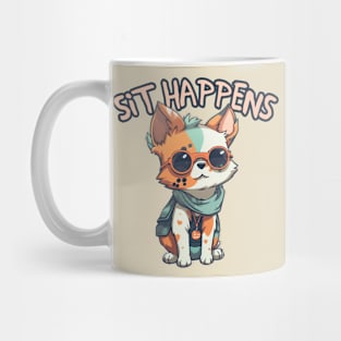 A cute dog wearing street fashion Mug